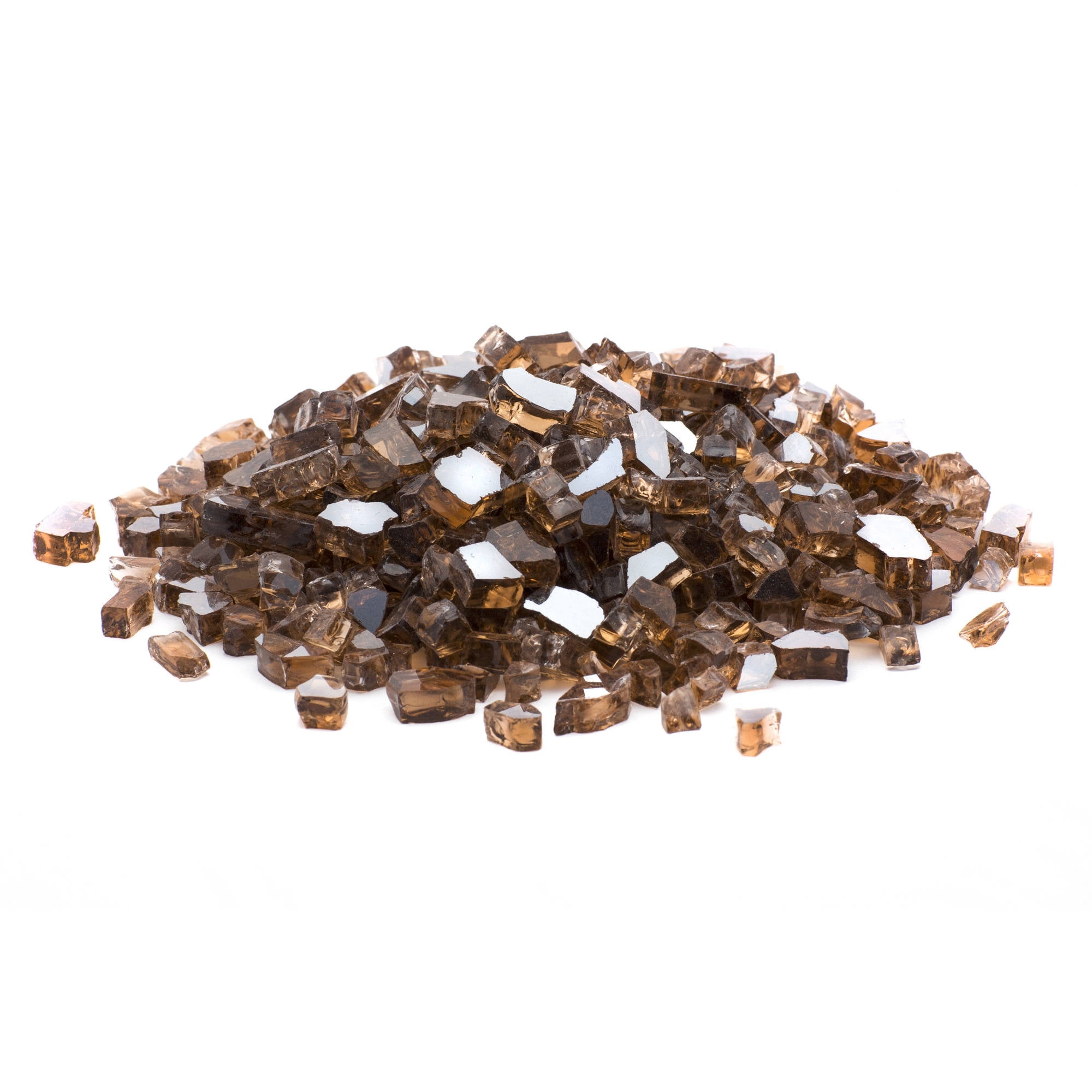 1/4" 20 lb. Copper Brown Reflective Fire Glass