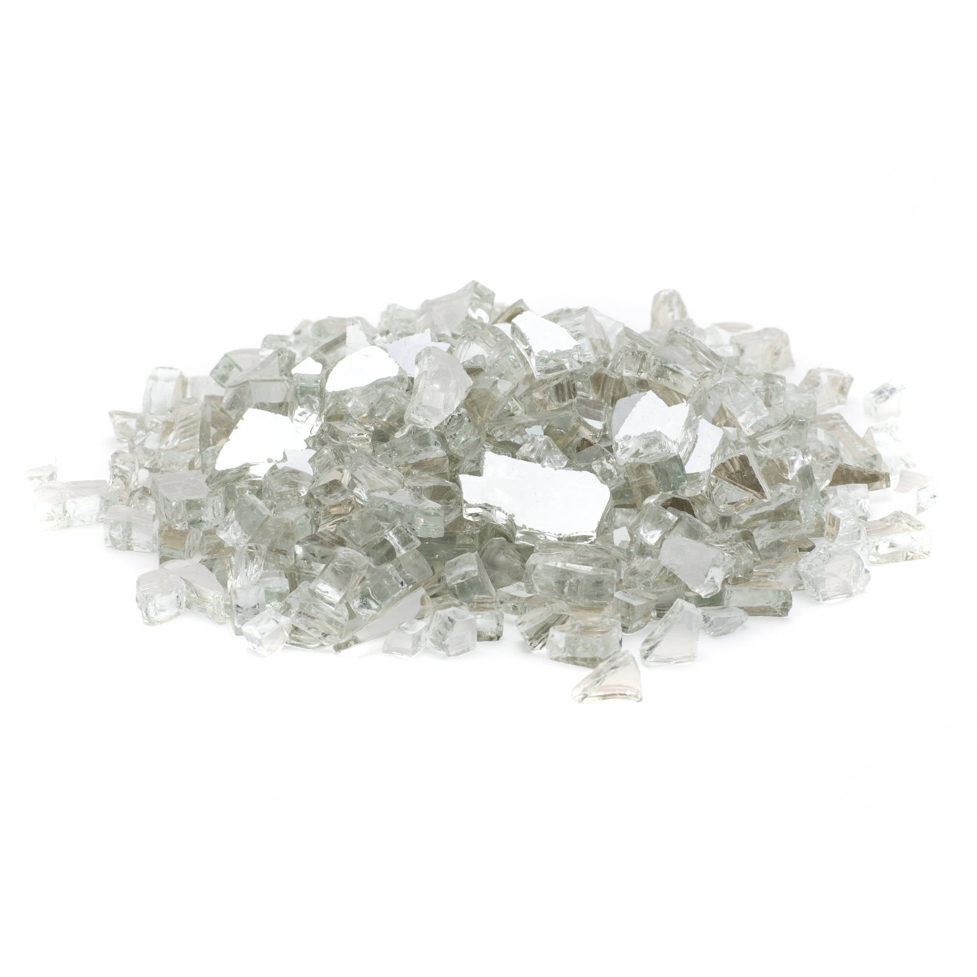 Crystal Reflective Tempered Fire Glass, 20 lb Bag