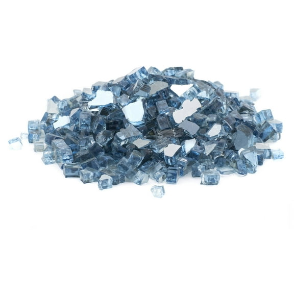 1/4" 20 lb. Sky Blue Reflecitive Fire Glass