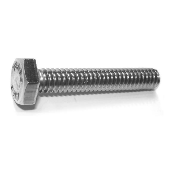 1/4"-20 x 1-1/2" 18-8 Stainless Coarse Full Thread Hex Head Tap Bolts (8 pcs.)