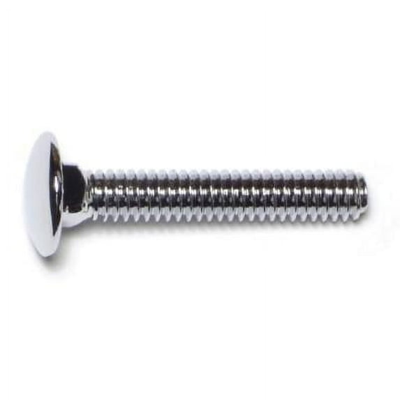 1/4"-20 x 1-1/2" Chrome Grade 5 Carriage Head Bumper Bolts CBS5-112 (5 pcs.)