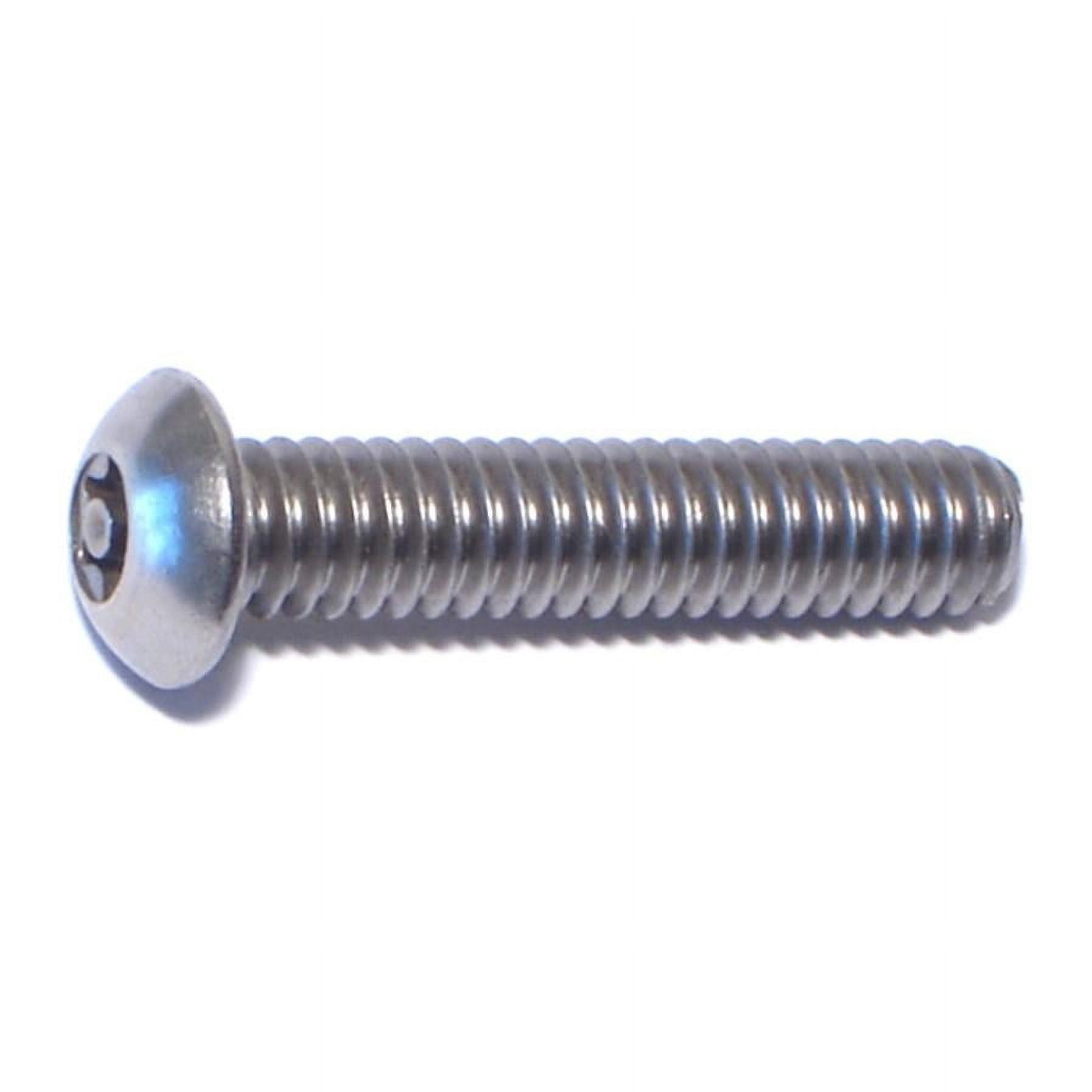 1/4"-20 x 1-1/4" 18-8 Stainless Security Button Machine Screws MSBSS-065 (6 pcs.)
