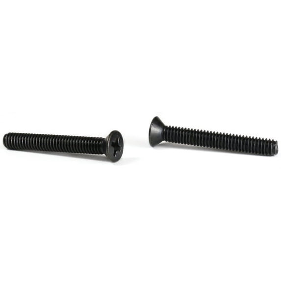1/4-20 x 1 1/4" Machine Screws / Phillips / Flat Head / Steel / Black Zinc - 2500 Piece Carton