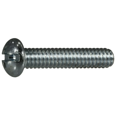1/4"-20 x 1-1/4" Zinc Plated Steel Coarse Thread Combo Round Head Machine Screws