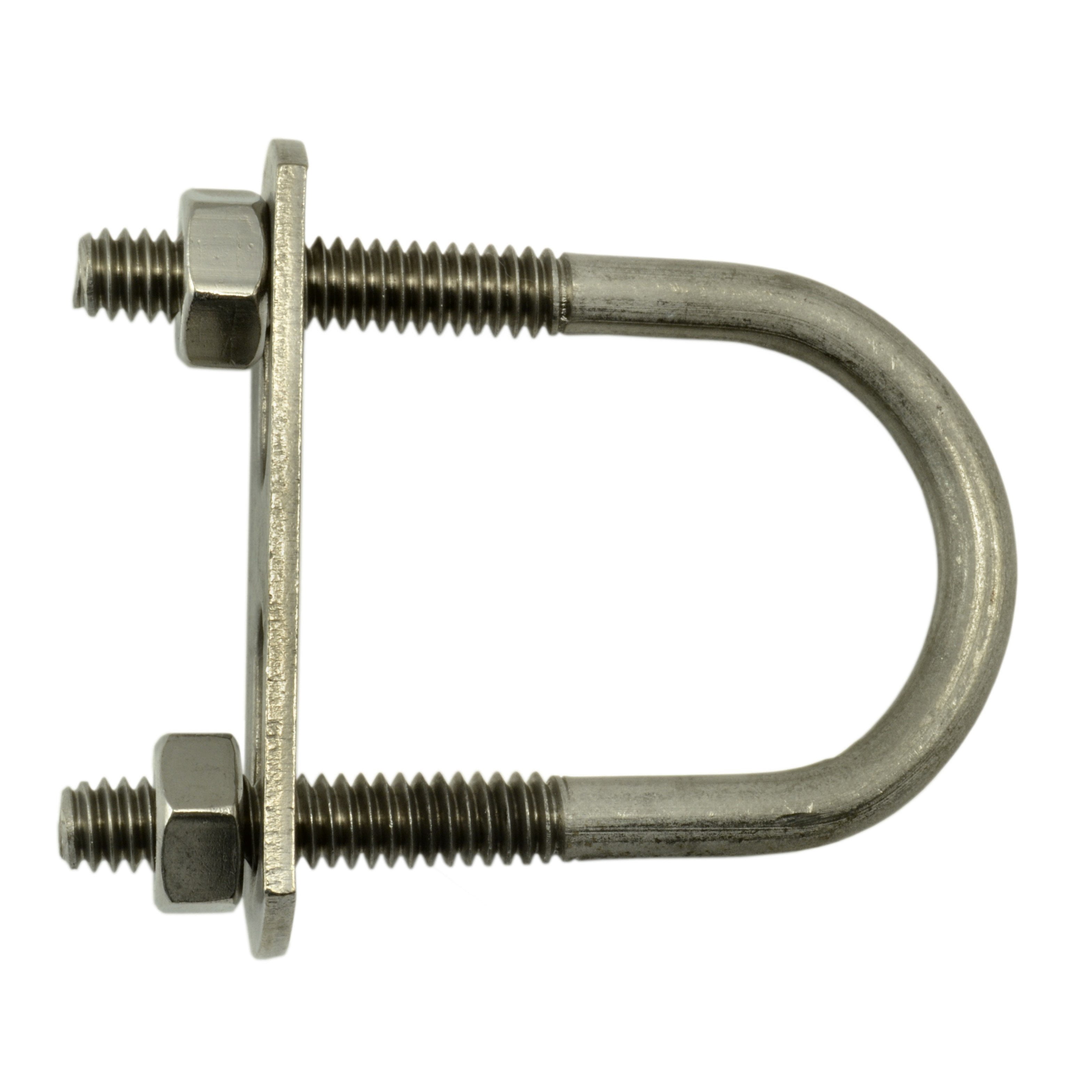 1/4"-20 x 1-1/8" x 2-1/4" 18-8 Stainless Steel Round U-Bolt (10 pcs.)