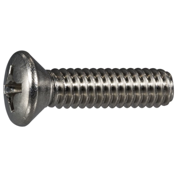 1/4"-20 x 1" 18-8 Stainless Steel Coarse Thread Phillips Oval Head Machine Screws MSOSS-214