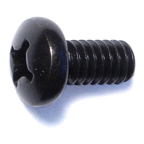 1/4"-20 x 1/2" Black Oxide Phillips Pan Head Machine Screws (20 pcs.)