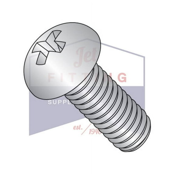 1/4-20 x 1/2" Machine Screws | Phillips | Round Head | 18-8 Stainless Steel (Quantity: 1000)