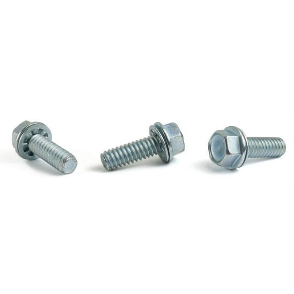 1/4-20 x 1/2" SEMS Screws / Internal Tooth Washer / Unslotted / Hex Washer Head / Steel / Zinc - 3000 Piece Carton