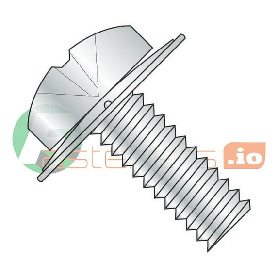 1/4-20 x 1/2" SEMS Screws / Square Cone Washer / Phillips / Pan Head / Steel / Zinc (Quantity: 3,000 pcs)