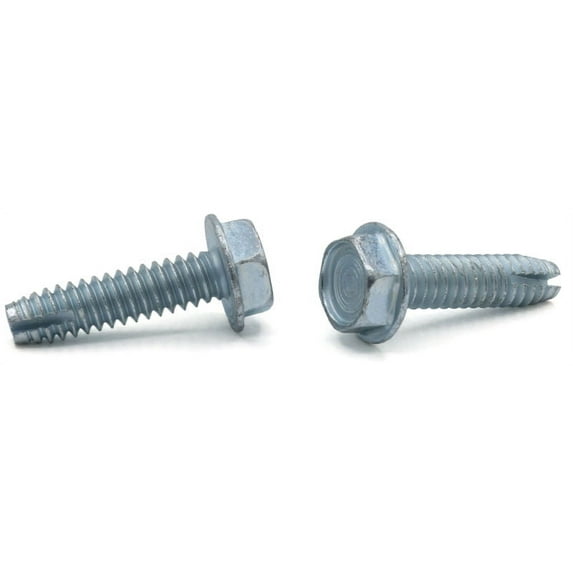 1/4-20 x 1/2" Type 1 Thread Cutting Screws / Unslotted / Hex Washer Head / Steel / Zinc - 3000 Piece Carton