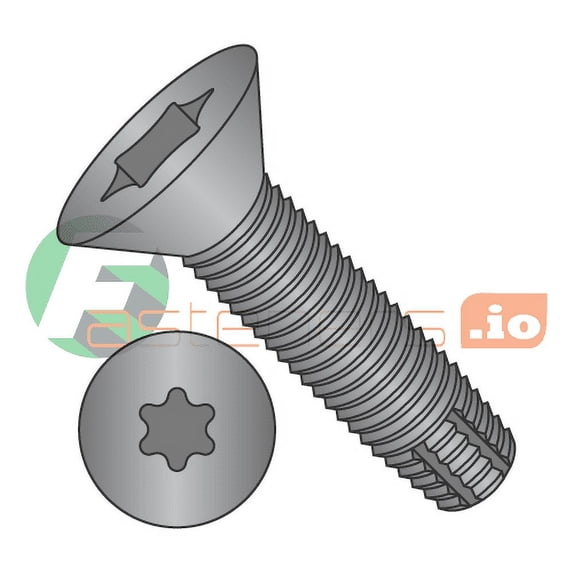 1/4-20 x 1/2" Type F / Floorboard Thread Cutting Screws / Six-Lobe (Torx) / Flat Head / Steel / Black Phosphate (Quantity: 5,000 pcs)