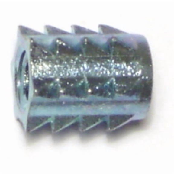 1/4"-20 x 1/2" Zinc Alloy Coarse Thread Press In Wood Inserts WIS-034