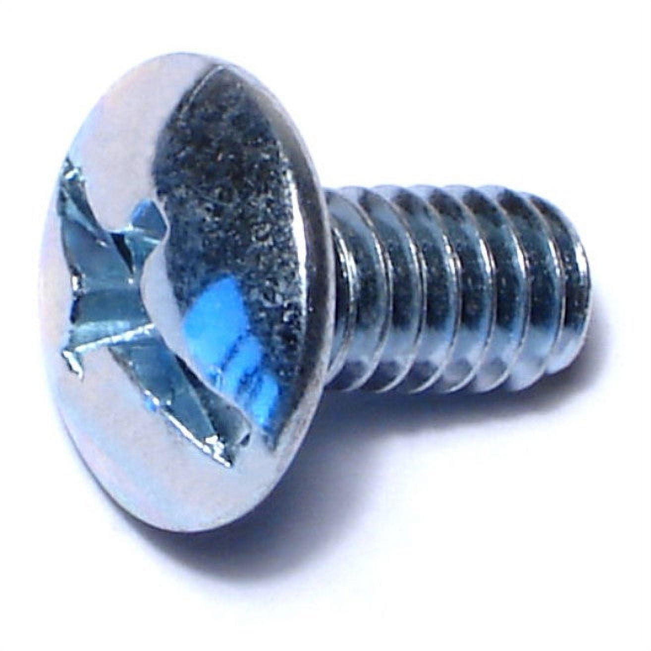 Zinc Plated Steel Coarse Thread Machine Screws, 1/4-20 x 1/2, 100 pcs