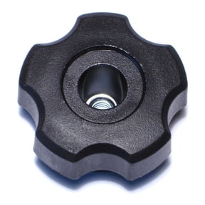 1/4"-20 x 1-3/4" Black Plastic Coarse Thread Fluted Knobs (4 pcs.)