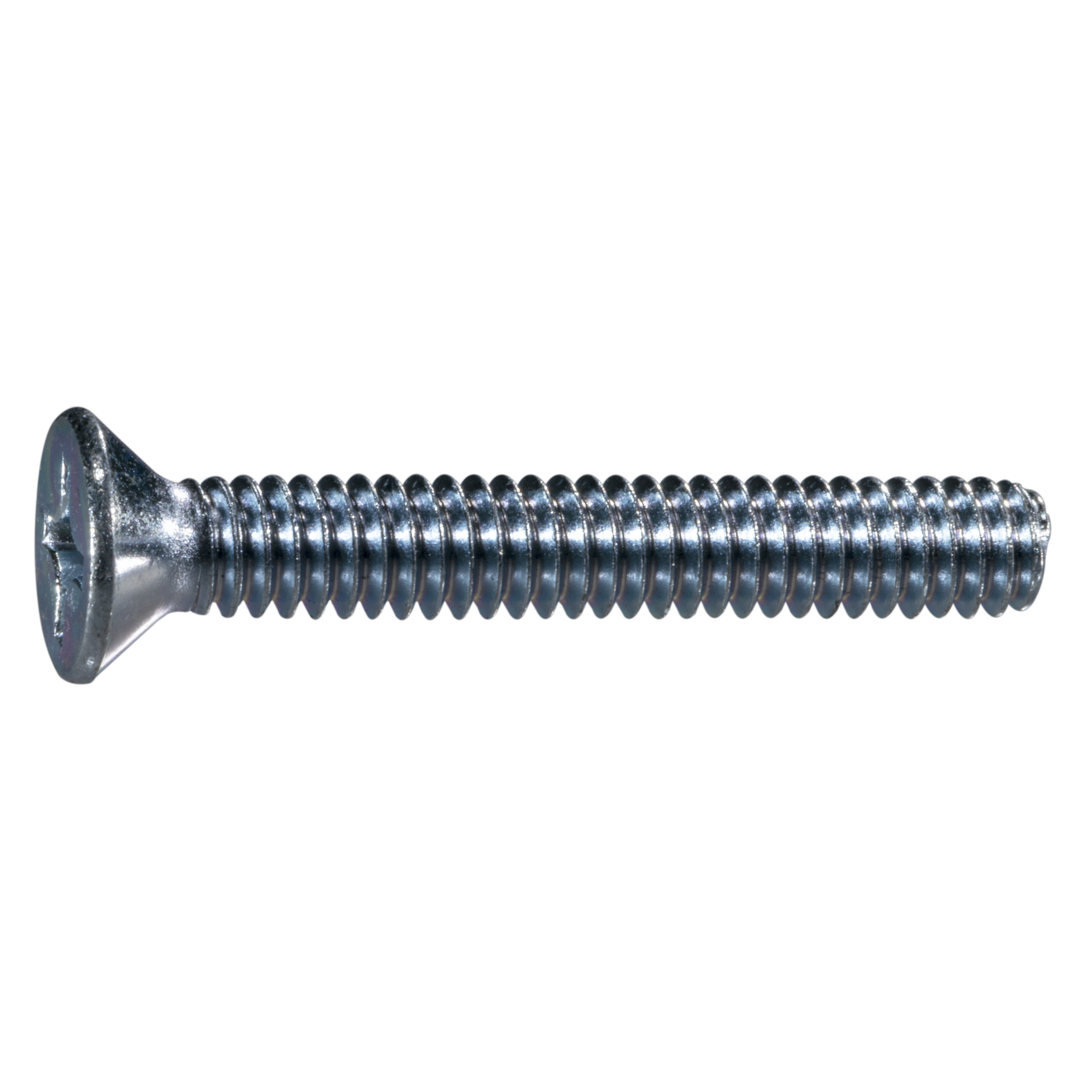 1/4"-20 x 1-3/4" Zinc Phillips Flat Head Machine Screws (100 pcs.)