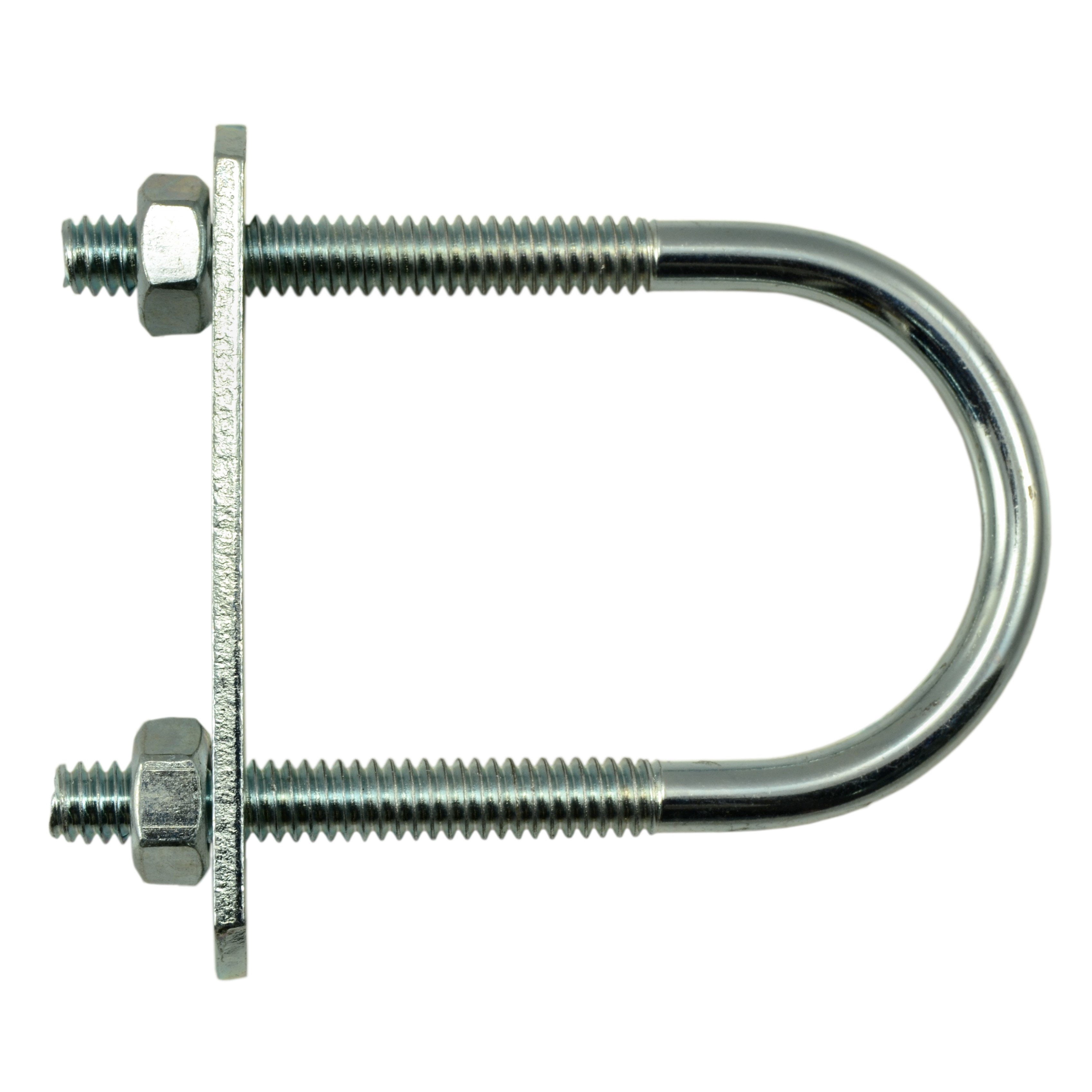 1/4"-20 x 1-3/8" x 2-3/4" Zinc Plated Steel Round U-Bolt (10 pcs.)