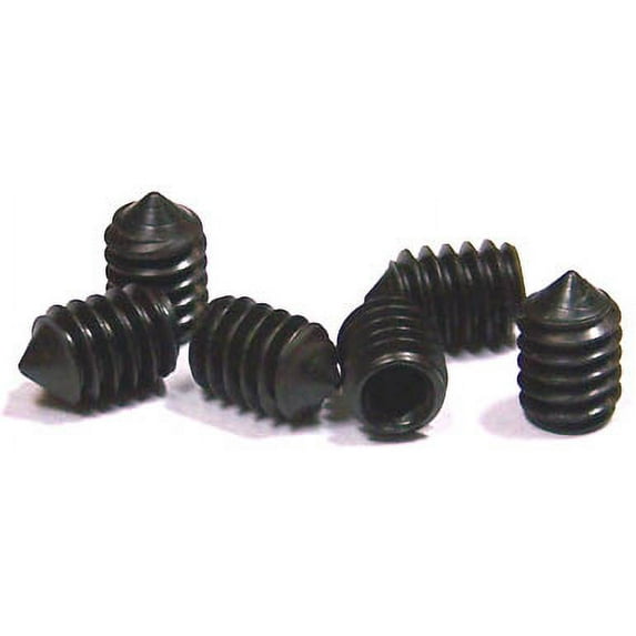 1/4-20 x 1" Cone Point Socket Set Screws / Alloy Steel / Black Oxide / Bulk - 5000 Piece Carton