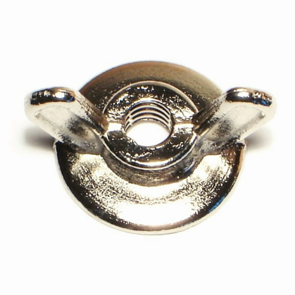 1/4"-20 x 1" Nickel Plated Die Cast Zinc Coarse Thread Washer Wing Nuts WNDCZ-074