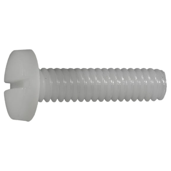 1/4"-20 x 1" Nylon Plastic Slotted Binding Machine Screws (16 pcs.)