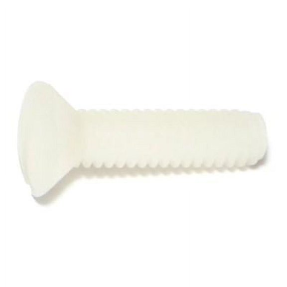 1/4"-20 x 1" Nylon Plastic Slotted Oval Head Machine Screws MSON-054 (8 pcs.)