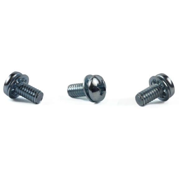 1/4-20 x 1" SEMS Screws / Internal Tooth Washer / Phillips / Pan Head / Steel / Zinc - 1000 Piece Carton