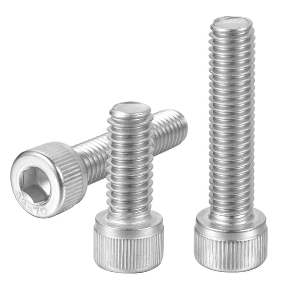 1/4-20 x 1 Socket Head Cap Screws Allen Socket Hex Drive Bolts, 304 Stainless Steel 18-8 A2-70, Fully Threaded, 25PCS
