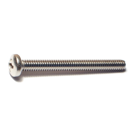 1/4"-20 x 2-1/2" 18-8 Stainless Steel Coarse Thread Phillips Pan Head Machine Screws MSPSS-299
