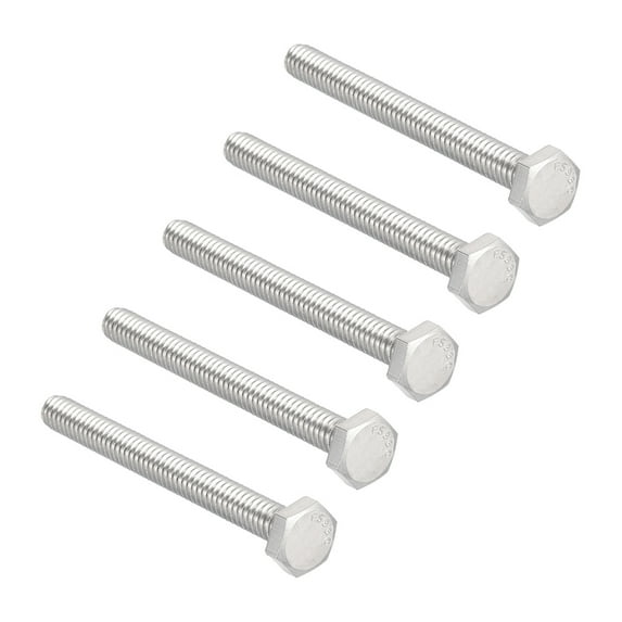 1/4-20 x 2-1/2" 304 Stainless Steel Hex Head Screw Bolts 5pcs