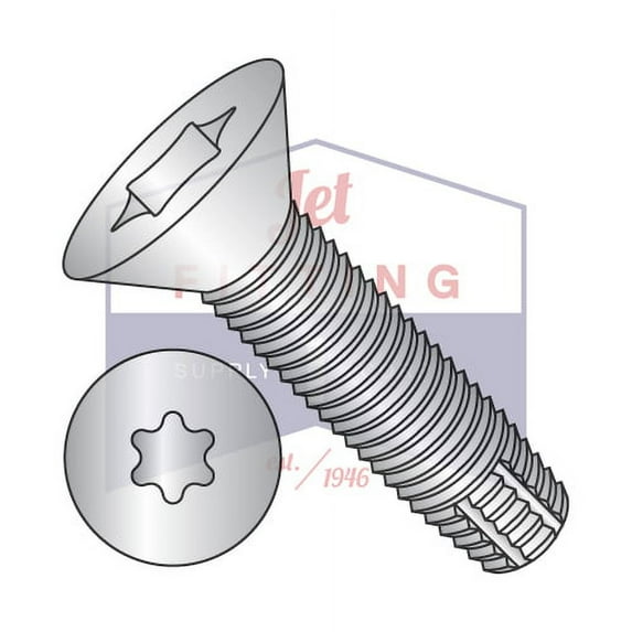 1/4-20 x 2 1/2" Type F Thread Cutting Screws | Six-Lobe (Torx) | Flat Head | 18-8 Stainless Steel (Quantity: 500)
