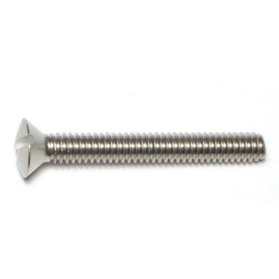 1/4"-20 x 2" 18-8 Stainless Slotted Oval Machine Screws MSOSS-232 (8 pcs.)