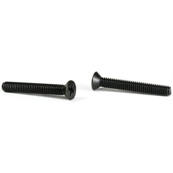 1/4-20 x 2" Machine Screws / Phillips / Flat Head / Steel / Black Oxide - 1250 Piece Carton