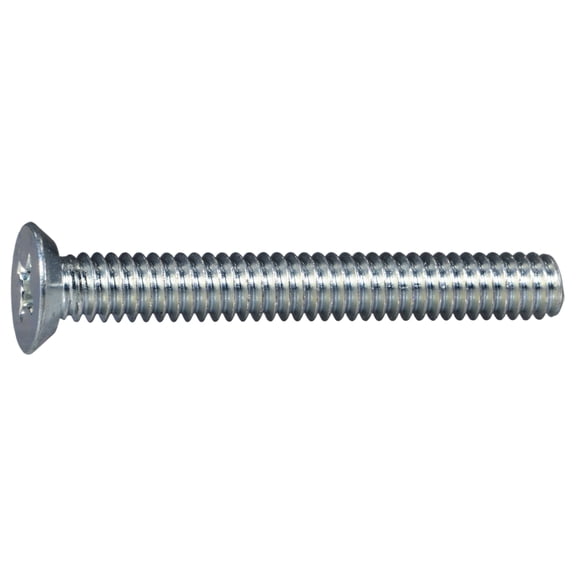 1/4"-20 x 2" Zinc Phillips Flat Undercut Head Machine Screws (6 pcs.)