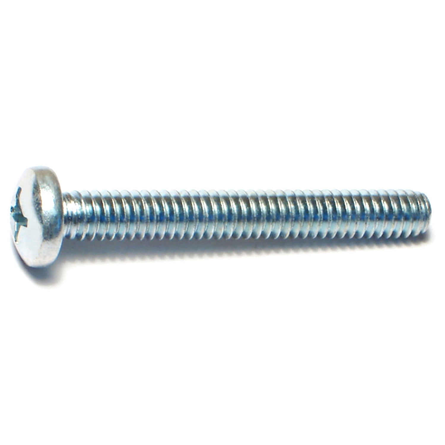 1/4"-20 x 2" Zinc Plated Steel Coarse Thread Phillips Pan Head Machine Screws MSCPS-301