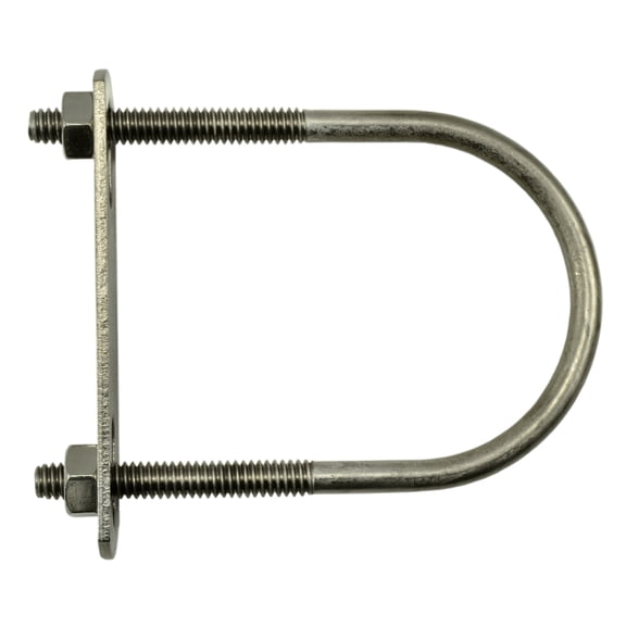 1/4"-20 x 2" x 3-1/2" 18-8 Stainless Steel Round U-Bolt (10 pcs.)