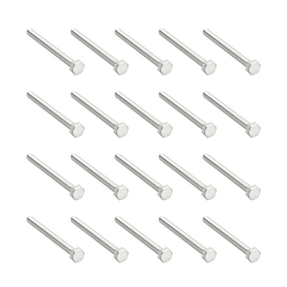 1/4"-20 x 3" 304 Stainless Steel Hex Head Screw Bolts 20pcs