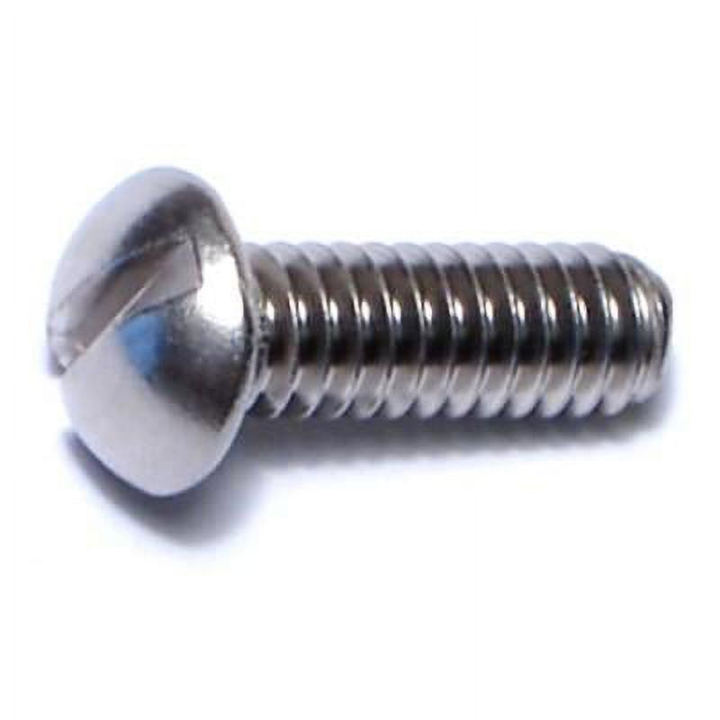 1/4"-20 x 3/4" 18-8 Stainless Steel Coarse Thread Slotted Round Head Machine Screws MSRSS-150