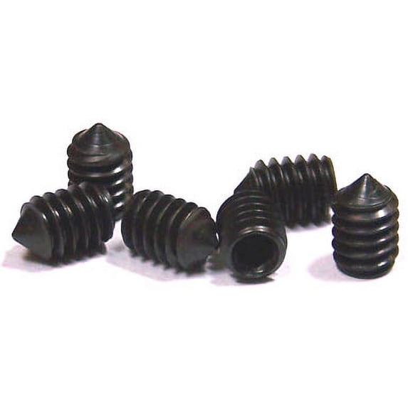 1/4-20 x 3/4" Cone Point Socket Set Screws / Alloy Steel / Black Oxide / Bulk - 5000 Piece Carton