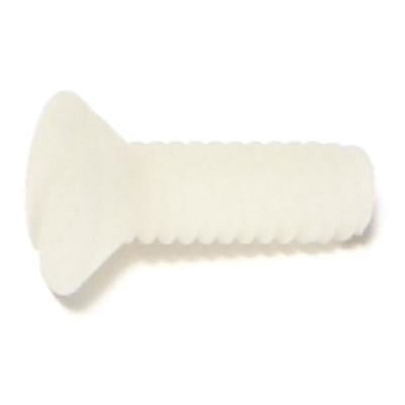 1/4"-20 x 3/4" Nylon Plastic Slotted Oval Machine Screws MSON-051 (10 pcs.)