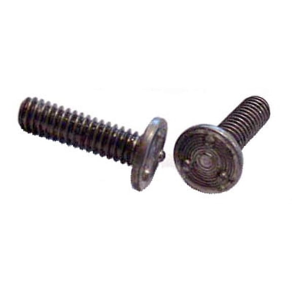 1/4-20 x 3/4" Weld Screws / Nibs On Top of Head / Steel / Plain - 2000 Piece Carton