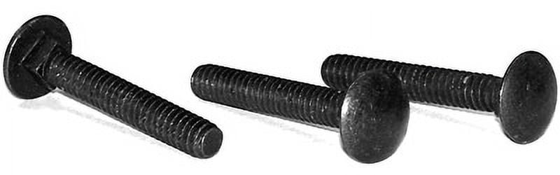 1/4-20 x 3" Carriage Bolts / Full Thread / Steel / Black Oxide - 600 Piece Carton