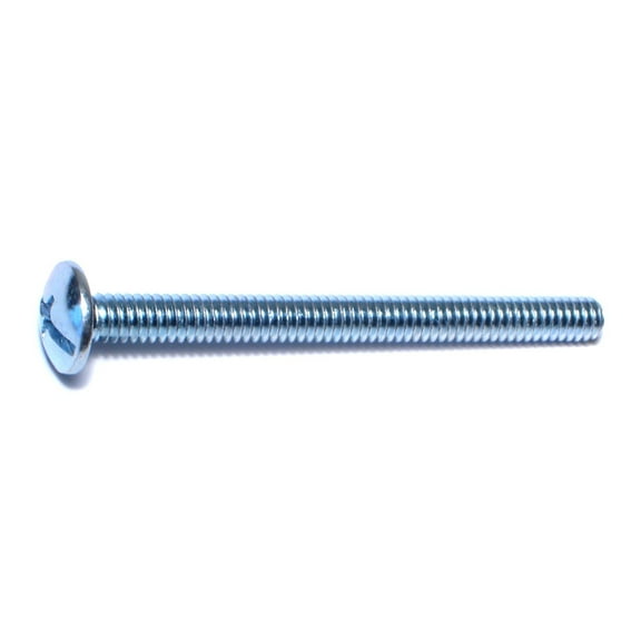 1/4"-20 x 3" Zinc Plated Steel Coarse Thread Combo Truss Head Machine Screws MSTS-233