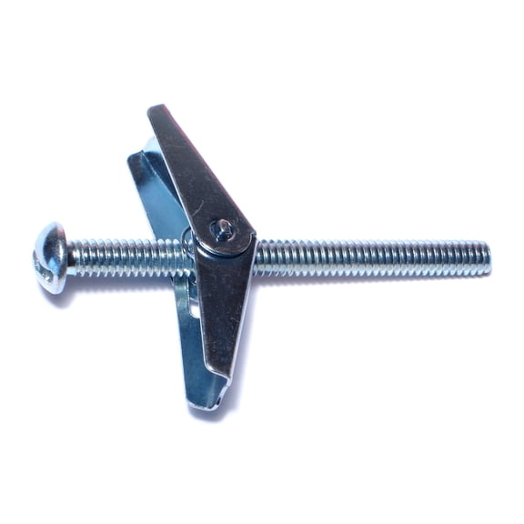 1/4"-20 x 3" Zinc Slotten Round Toggle Bolts (10 pcs.)