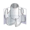thumbnail image 1 of 1/4-20 x 5/16" 6 Prong Tee Nuts | Straight Barrel | Steel | Zinc (Quantity: 2000), 1 of 3