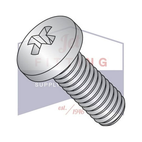 1/4-20 x 5/16" MS51957, NAS-1635 Military Machine Screw | Phillips PAN | 300 Series Stainless Steel | Coarse Thread | Fully Threaded | DFAR (Quantity: 1000)