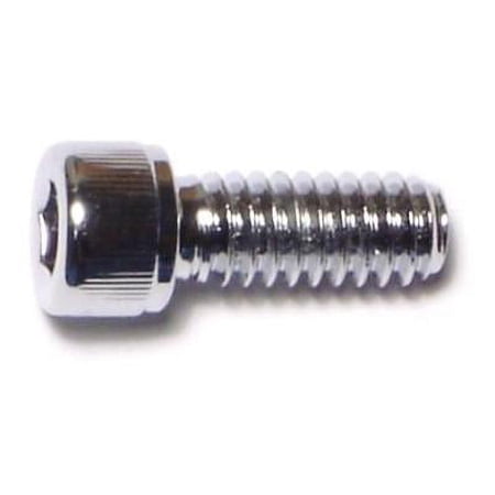 1/4"-20 x 5/8" Chrome Grade 8 Knurled Socket Cap Screws SCSKS-066 (10 pcs.)