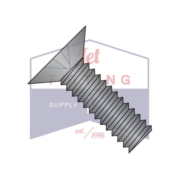 1/4-20 x 5/8" MS24693-B Phillips Flat 100 Degree Fully Threaded Machine Screws | 300 Series Stainless Steel | Black Oxide | DFAR (Quantity: 1000)