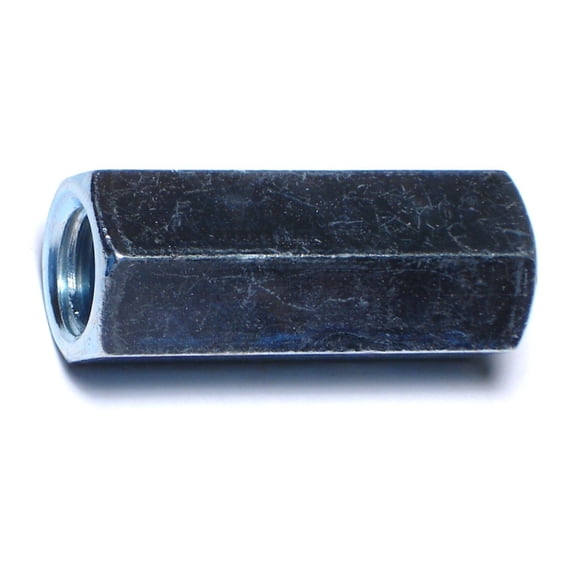 1/4"-20 x 7/16" x 1-3/4" Zinc Rod Coupling Nuts (12 pcs.)