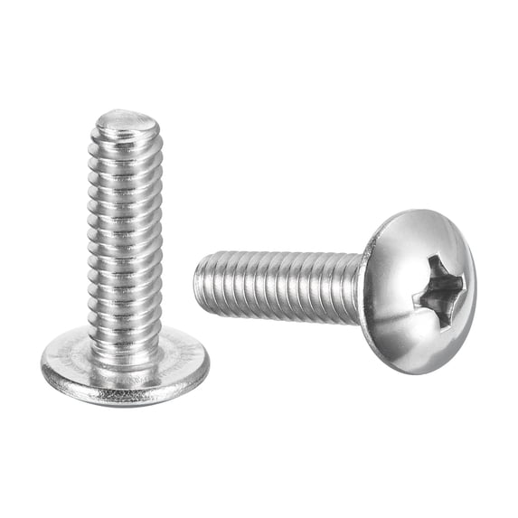 BinifiMux 20Pcs 1/4-20 X 2" Pan Head Phillips Machine Screws – 304 Stainless Steel With Storage Box