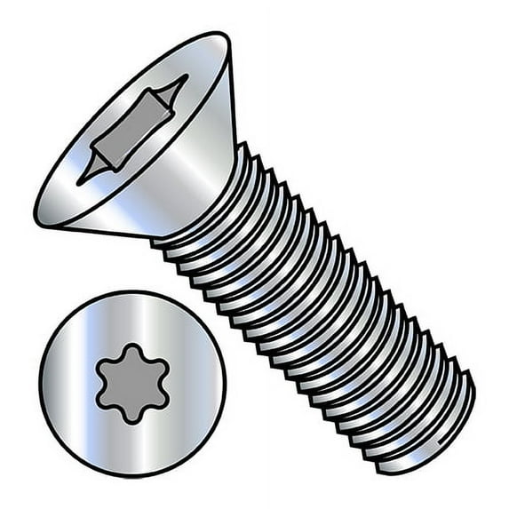 1/4-20X1 1/2 6 Lobe Flat Machine Screw Fully Threaded Zinc (Pack Qty 2,000) BC-1424MTF